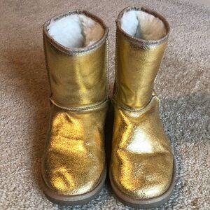 Ukala Gold Leather Sheep boots 10 snow shoes